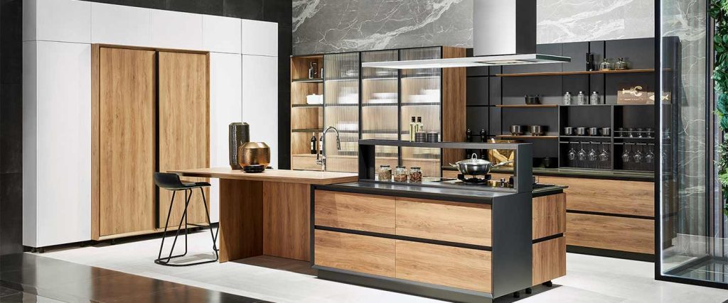 Open-wood-grain-kitchen-cabinet-with-island-PLCC19119-3